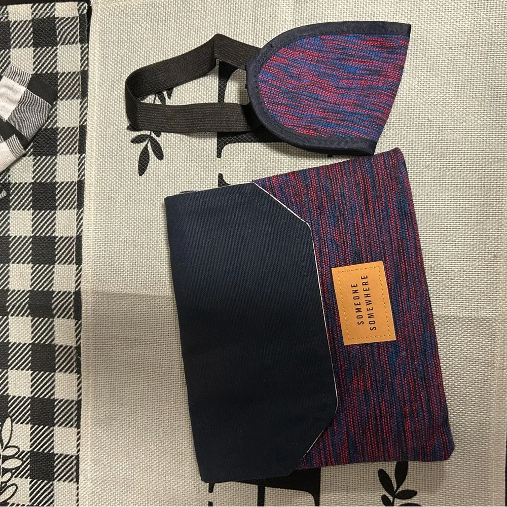Delta Artisan Collection Navy and Pink Travel Accessory Set by Someone Somewhere